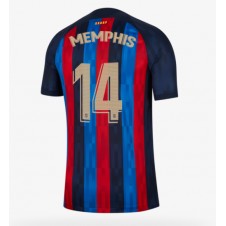 Barcelona Memphis Depay #14 Hemmatröja 2022-23 Korta ärmar